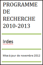 Irdes Programme de recherche 2013