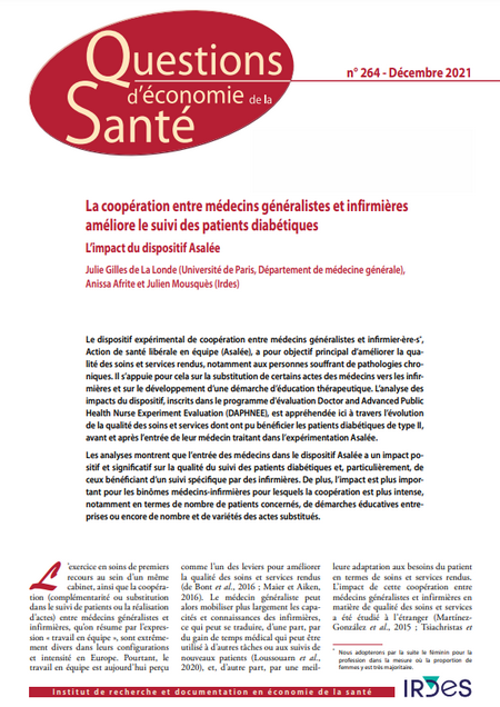 Questions D Economie De La Sante Irdes